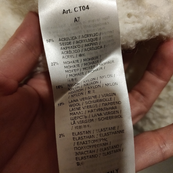 Anna Rachele (Italy) Fluffy White Cardigan, New With Tag 🇮🇹 - Picture 6 of 14